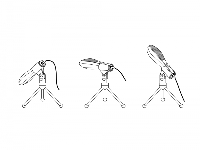 USB Kondensator Mikrofon mit Tischständer - ideal für Gaming, Skypen und Gesang, Delock® [65939]