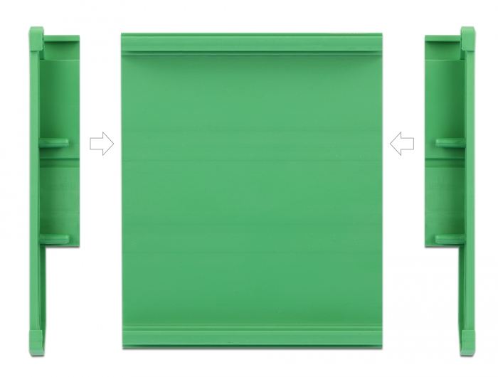 Platinenhalterung (107 mm) für Hutschiene 10 cm lang, Delock® [66573]