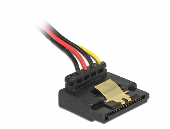 Stromkabel SATA 15 Pin Buchse > 4 Pin Molex Stecker Metall 30 cm, Delock® [85513]