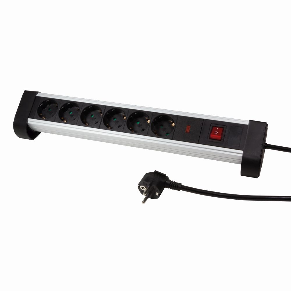 Tisch-Steckdosenleiste mit 6x Schutzkontaktbuchsen, LogiLink® [LPS215]