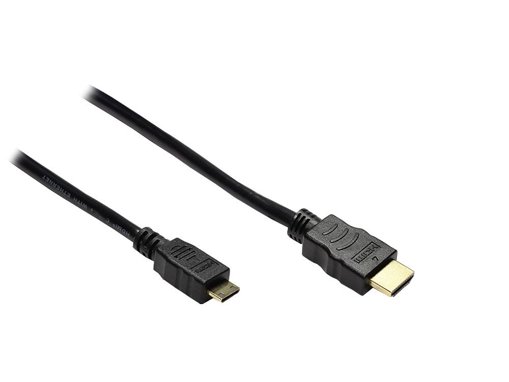 High-Speed-HDMI®-Kabel mit Ethernet, Standard Stecker (Typ A) auf Mini Stecker (Typ C), 2m, Good Connections®