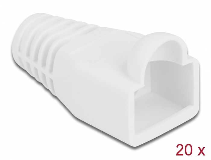 Knickschutztülle für RJ45 Stecker weiß 20 Stück, Delock® [86724]