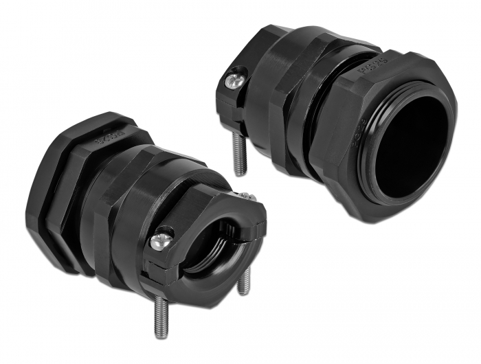 Kabelverschraubung PG29 mit Zugentlastung und Biegeschutz schwarz, Delock® [60361]