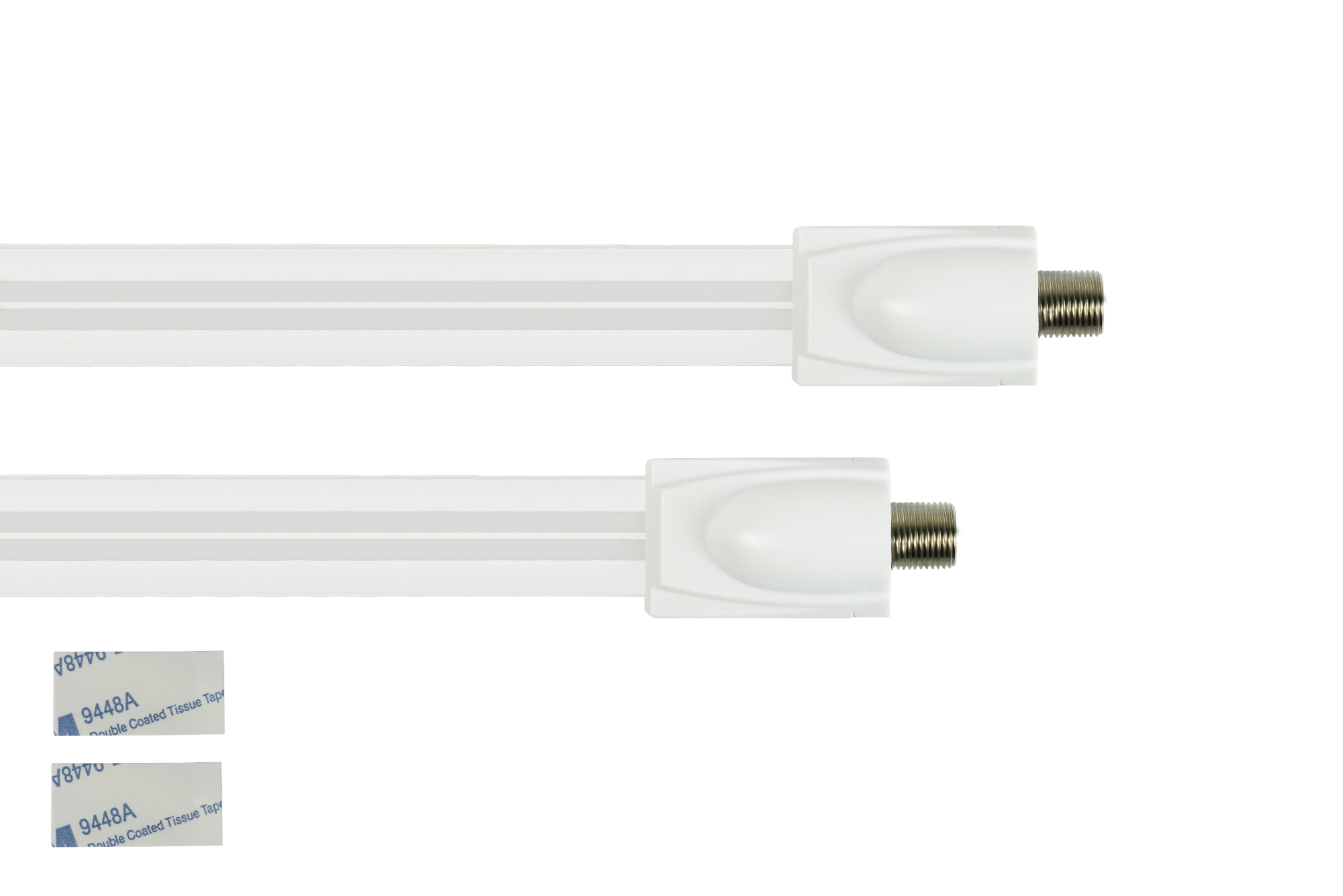 SAT Fensterdurchführung High-Quality, Gesamtlänge inkl. Stecker 32cm, flexible Länge 23cm, weiß, Good Connections®