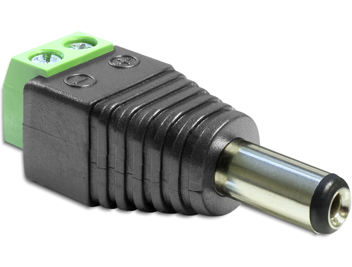 Adapter DC 2,5 x 5,5 mm Stecker an Terminalblock 2 Pin, Delock® [65487]
