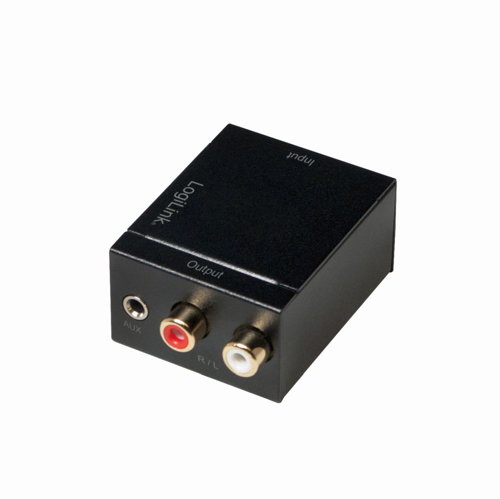 Koaxial und Toslink zu analog L/R und 3,5 mm Klinkenstecker Audio-Konverter, LogiLink® [CA0101]