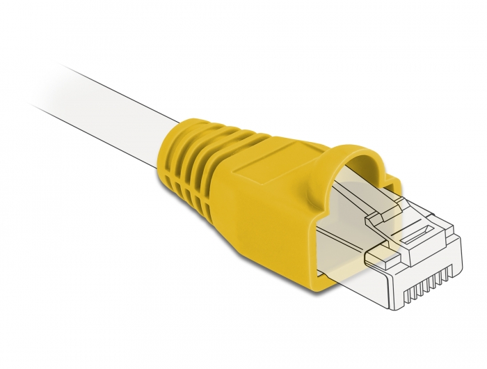 Knickschutztülle für RJ45 Stecker gelb 20 Stück, Delock® [86723]
