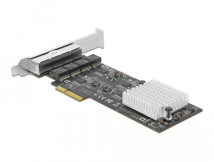 PCI Express x4 Karte auf 4 x 2,5 Gigabit LAN RTL8125, Delock® [89192]