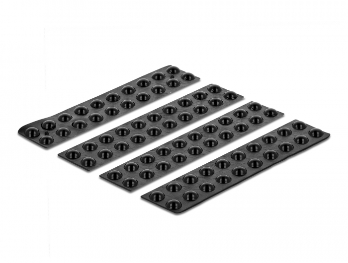 Gummifüße rund selbstklebend 6 x 2 mm 80 Stück schwarz, Delock® [18307]