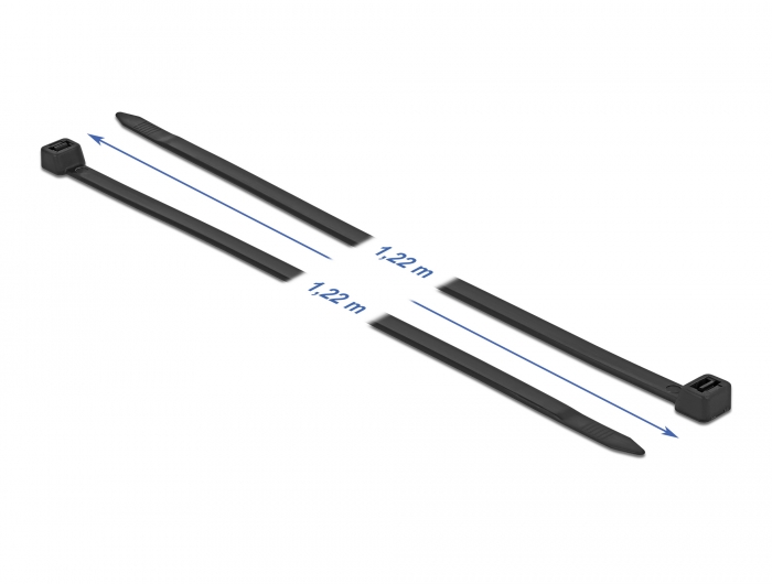 Kabelbinder UV-beständig L 1220 x B 9,0 mm schwarz 10 Stück, Delock® [19564]