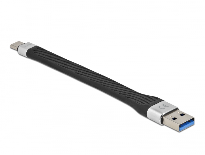 USB 3.2 Gen 1 FPC Flachbandkabel USB Typ-A zu USB Type-C™ 14 cm PD 3 A, Delock® [86938]