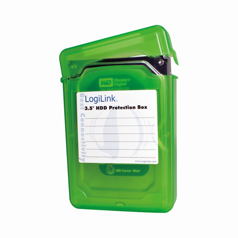 Festplatten Schutz-Box für 3,5" HDDs, Grün, LogiLink® [UA0133G]