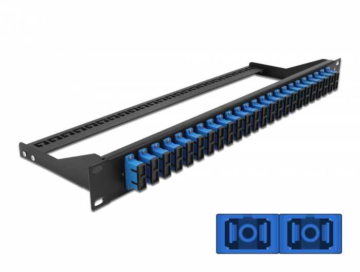 19" LWL Patchpanel 24 Port SC Duplex blau, Delock® [43392]
