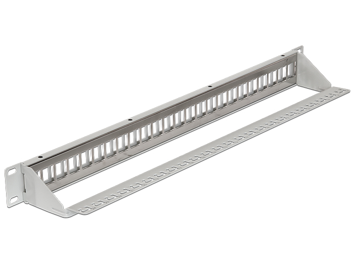 Keystone Patchpanel 19", 24-Port, grau, Delock® [43302]