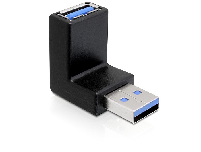 Adapter, USB 3.0, Stecker an Buchse, 270° (vertikal gewinkelt), Delock® [65340]