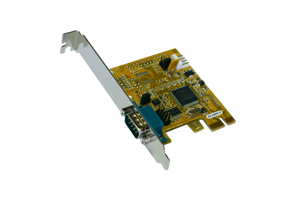 1S PCIe Serielle RS-232 Karte (MosChip Chip-Set), Exsys® [EX-44041-2]