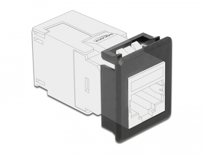 Keystone Halterung für Gehäuse 4 Stück schwarz, Delock® [86761]