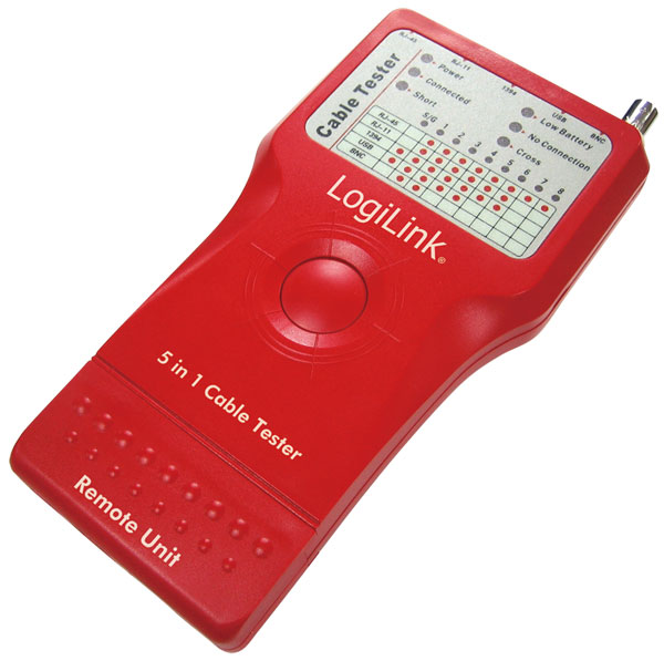 LogiLink® Kabeltester 5-in1 mit Remote Einheit [WZ0014]