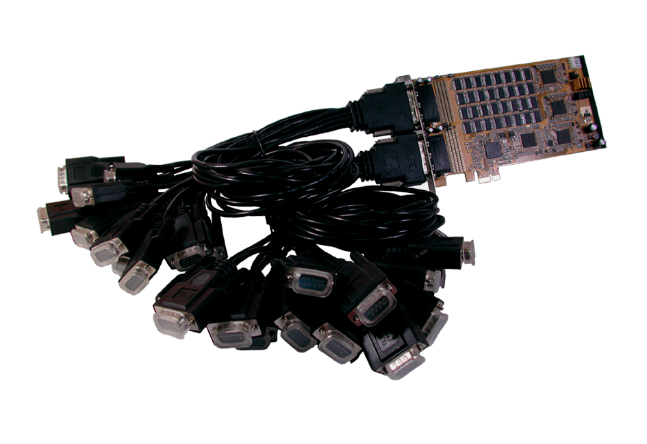 16S PCIe Serielle RS-232 Karte mit Octopus Kabel, Exsys® [EX-44032]
