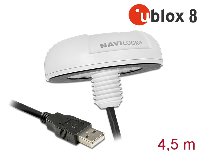NL-8022MU USB 2.0 Multi GNSS Empfänger, u-blox 8, 4,5m , Navilock® [62532]