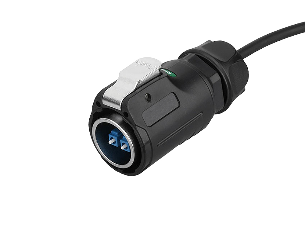 Industrie-Steckverbinder S1 - LWL Kabel, Stecker LC mit Klick-Arretierung an Stecker LC, 1 Gpbs, M24, IP65/67, 3m, Good Connections®