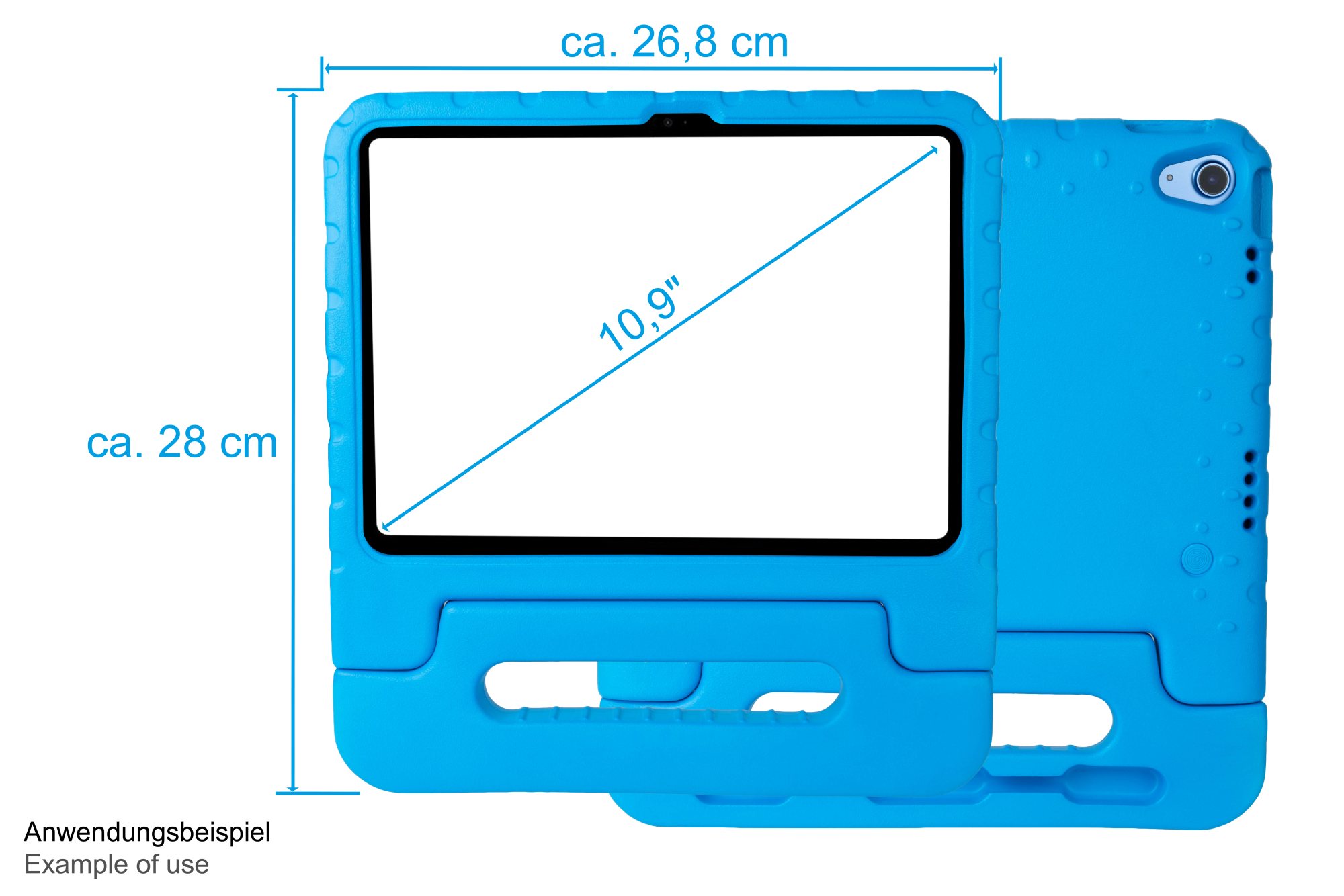 iPad 10,9" (10. Gen.) Tablet-Schutzhülle mit Kickstand, blau, Good Connections®