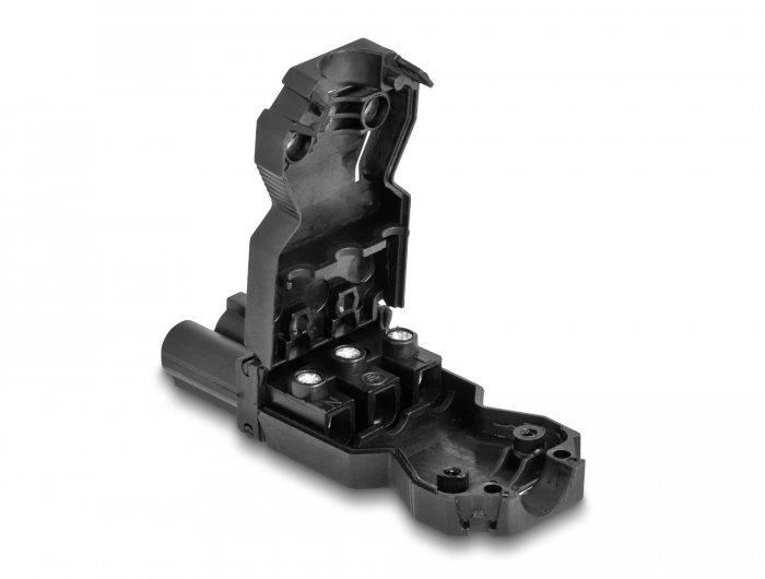 Installationssteckverbinder 3-polig, Schraubanschluss, schwarz 1 Satz, Delock® [64147]