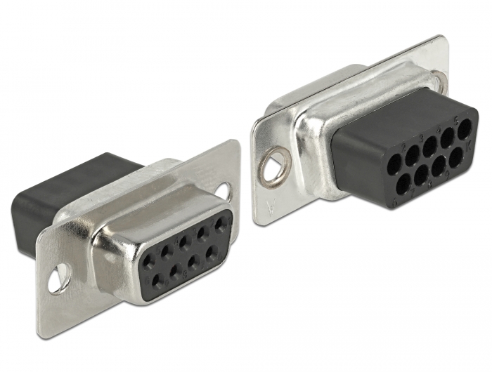 Adapter Sub-D 9 Pin Buchse an RJ45 Buchse, Montagesatz, grau, Delock® [66164]