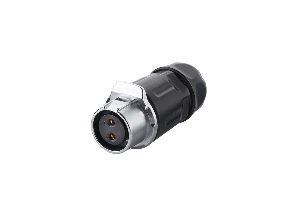 Industrie-Steckverbinder S1 - Power (2-Pin) Buchsenstecker mit Klick-Arretierung, Lötanschluss, M20, IP65/67, Good Connections®