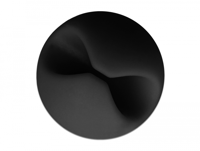 Kabelhalter Set selbstklebend 6 Stück schwarz, Delock® [18342]