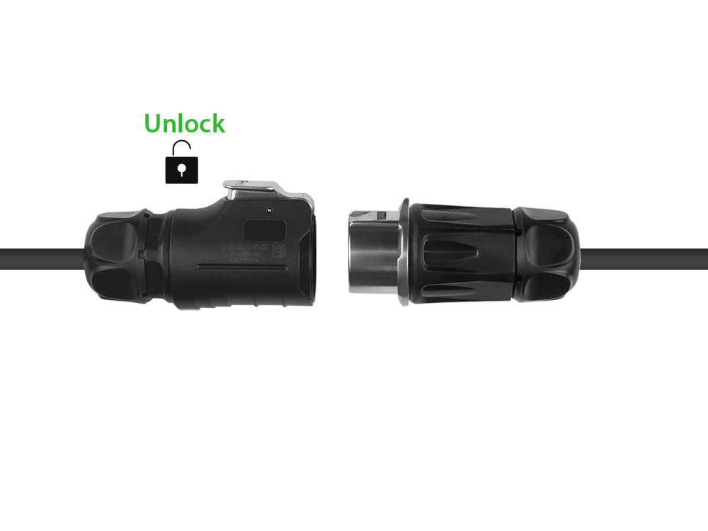 Industrie-Steckverbinder S1 - Power (2-Pin) Stecker mit Klick-Arretierung, Lötanschluss, M20, IP65/67, Good Connections®