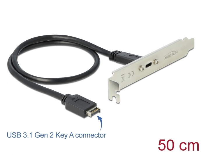 USB 3.1 Gen 2 Slotblech mit 1 x USB Type-C™ Port, Delock® [89936]