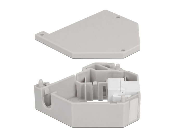 Hutschienenadapter mit Keystone USB 2.0 Typ-A Buchse zu USB 2.0 Typ-A Buchse, Delock® [87163]