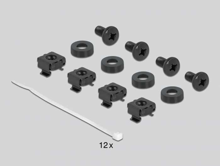 19" Kabelmanagement Bürstenleiste mit Kabelabfangplatte 1 HE grau, Delock® [66538]