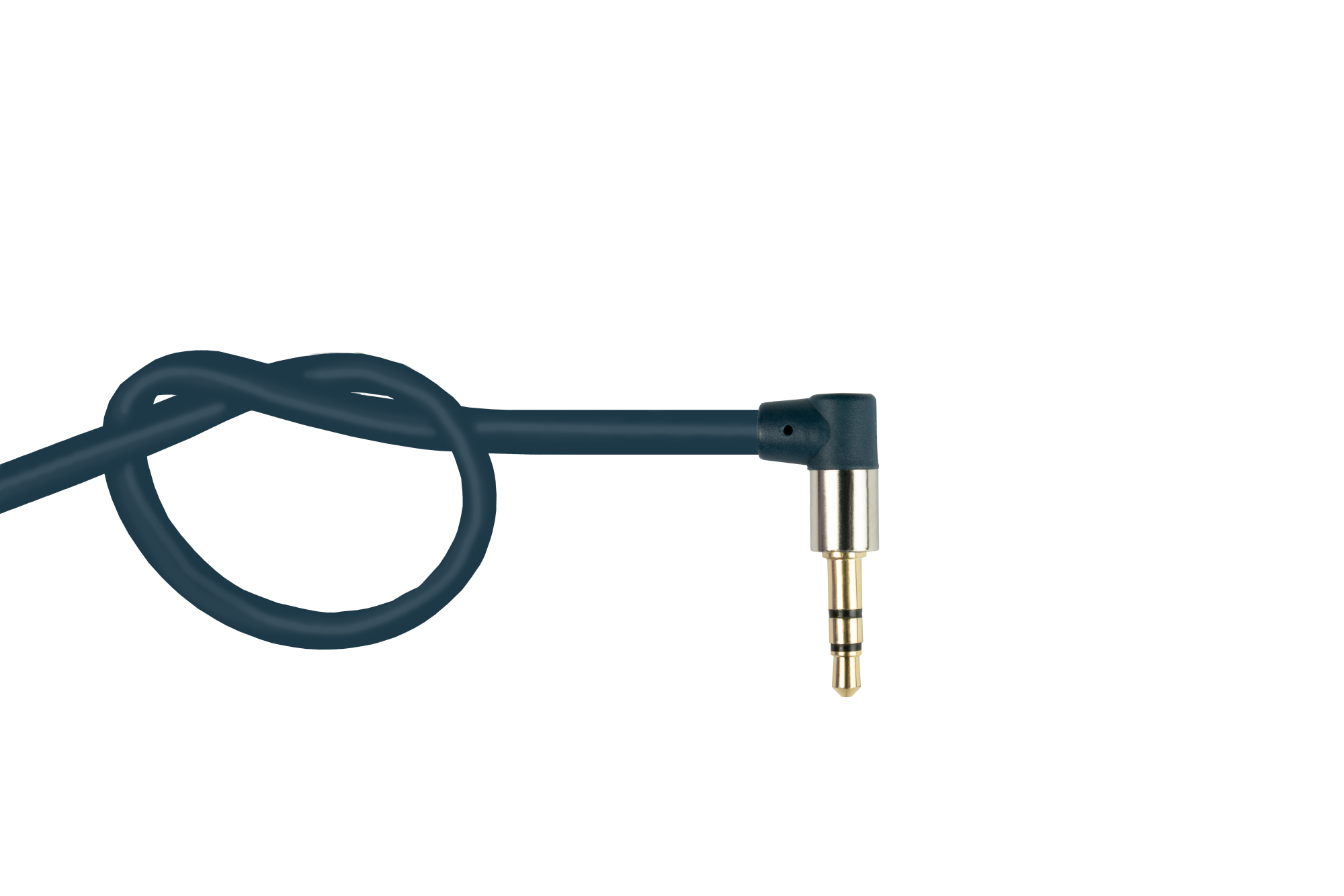 Audio Anschlusskabel SmartFLEX, High-Quality, 3-poliger 3,5mm Klinkenstecker gewinkelt an 2x RCA/Cinch Stecker, dunkelblau, 1,5m, Good Connections®