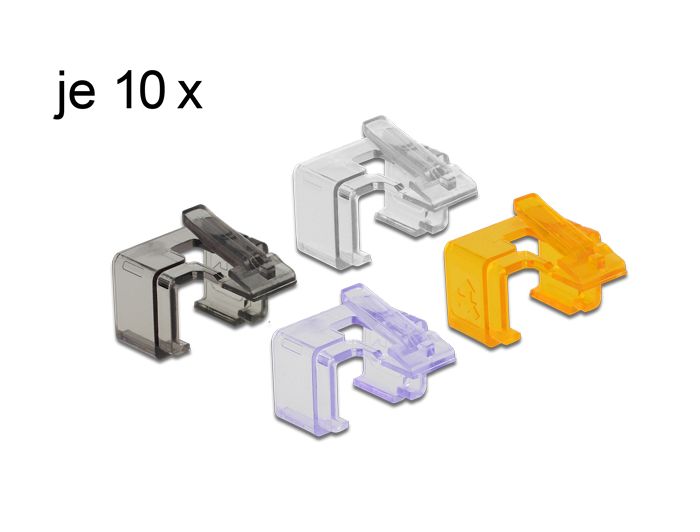 Rastnasenset für Patchkabel, Reparatur Clip 40 Stück Set 2, Delock® [86422]