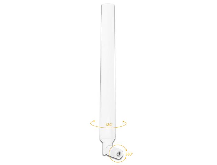 Antenne LTE SMA 0 ~ 4 dBi omni Gelenk weiß rotatable, Delock® [88977]