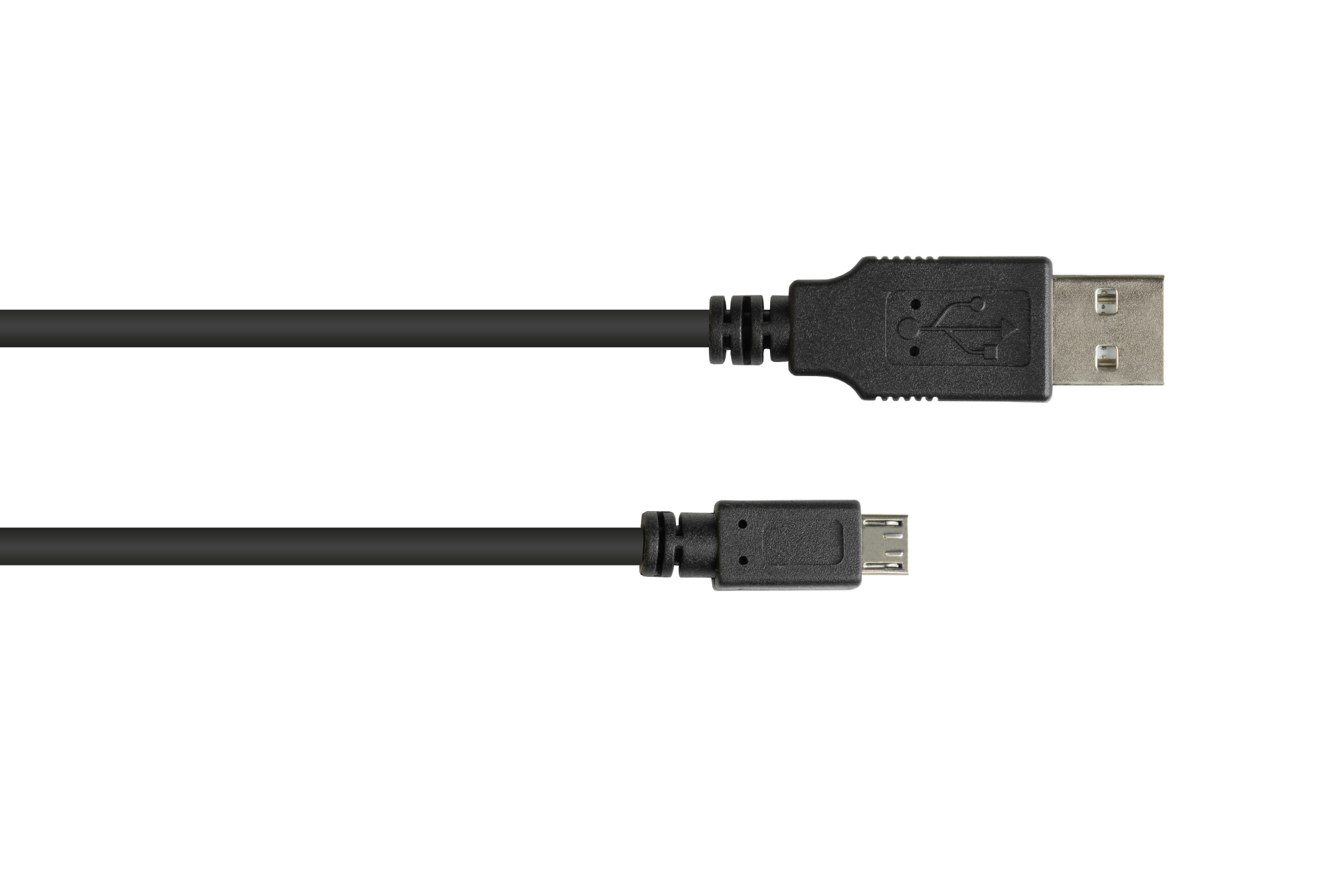 Anschlusskabel USB 2.0 EASY Stecker A an Stecker Micro B, schwarz, 3m, Good Connections®