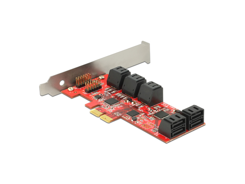 PCI Express Karte, 10 x intern SATA 6 Gb/s, Low Profile Form Faktor, Delock® [89384]