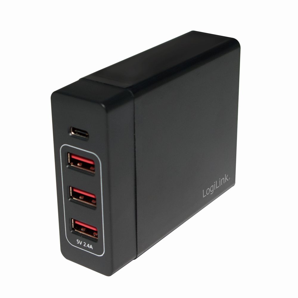 USB Tischladeadapter, 3x USB-A Port + 1x USB-C Port, 60W, LogiLink® [PA0122]