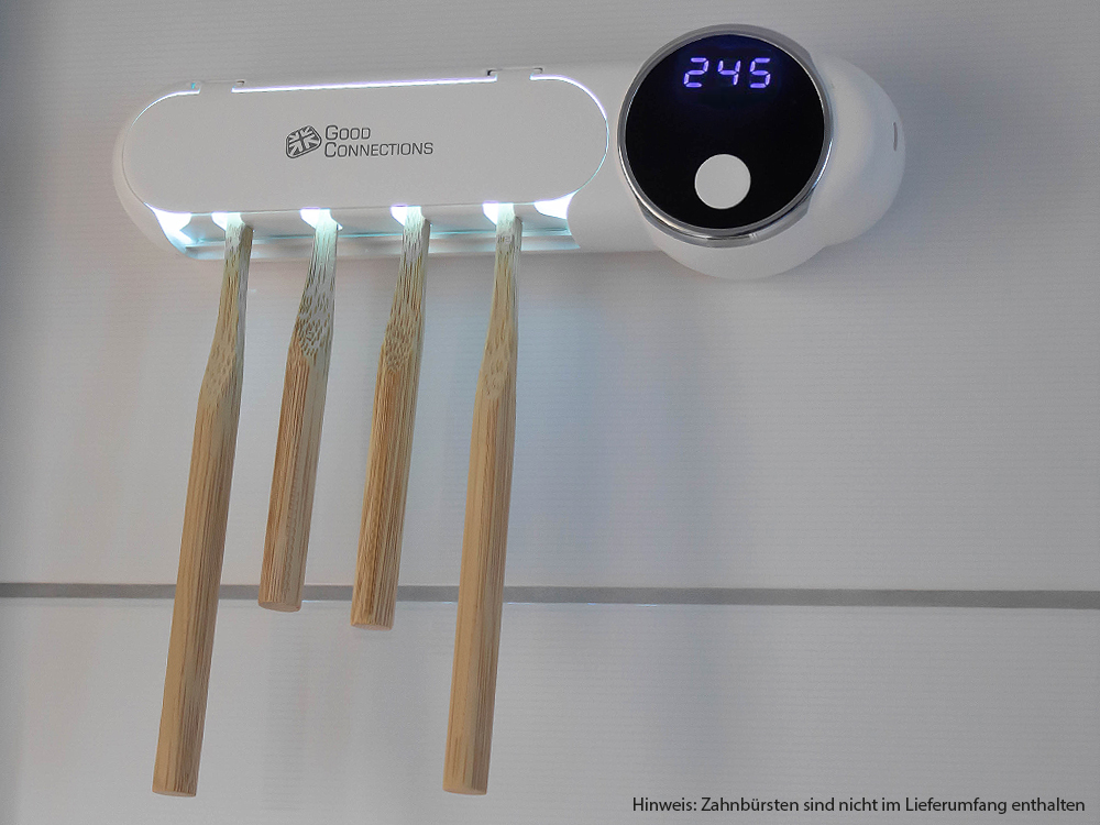 UV-C Zahnbürsten-Desinfektionsstation, für vier elektrische/manuelle Zahnbürsten, Good Connections®
