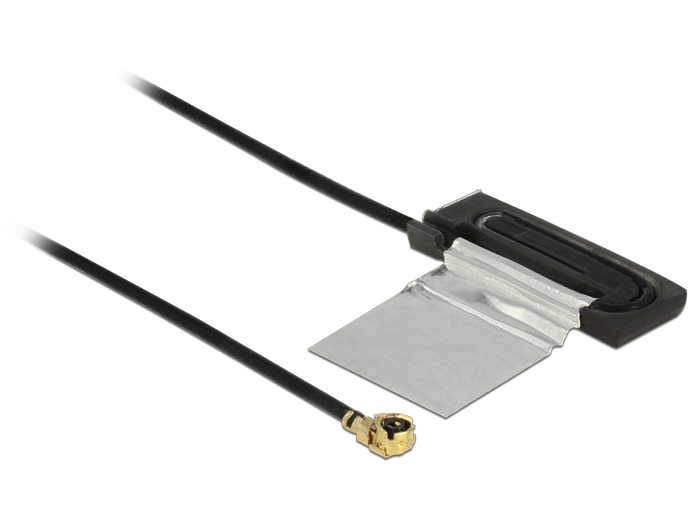 WLAN Antenne MHF /UF.LP-068 kompatibler Stecker 802.11 ac/a/h/b/g/n CCD 1 dBi 200 mm intern, Delock® [86270]
