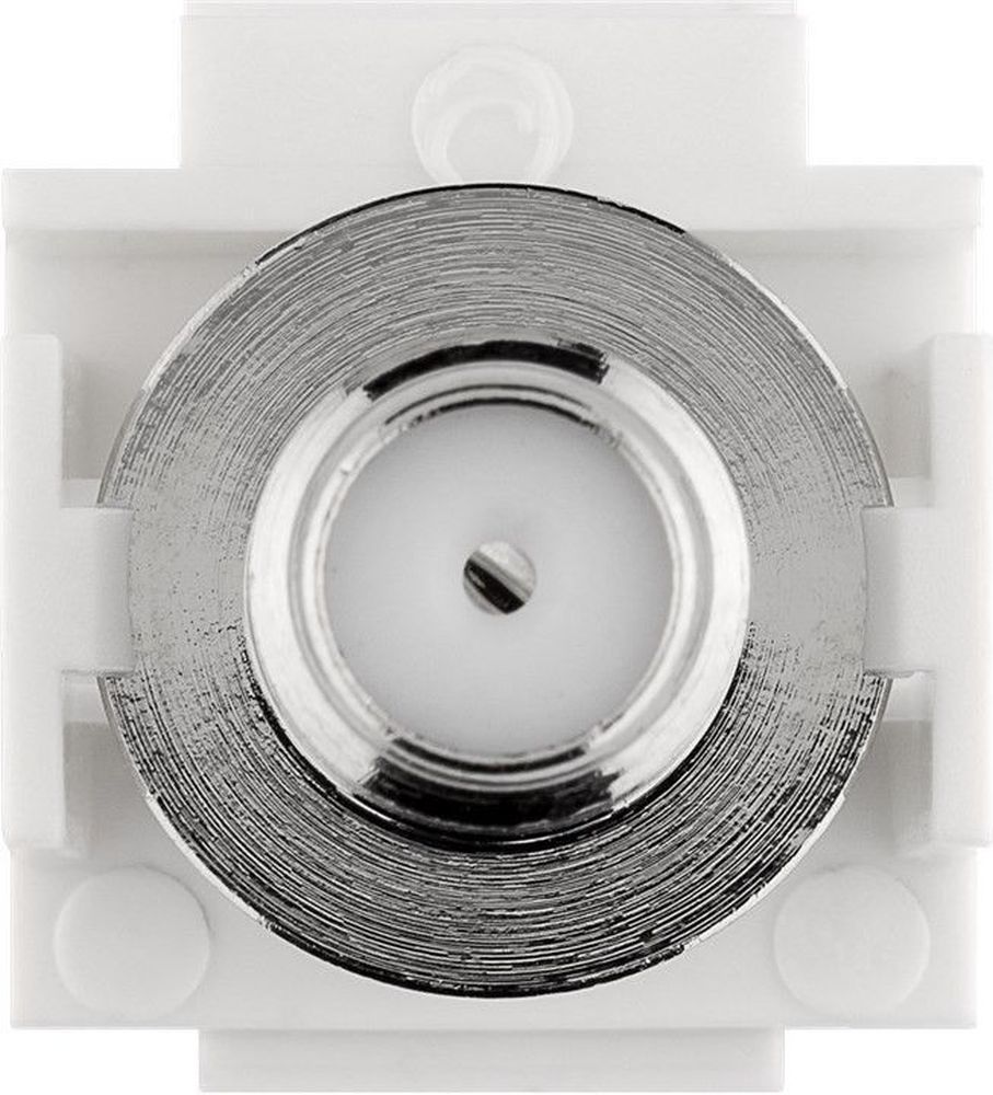 KeyStone Modul, Koax Buchse an F-Buchse, bündige Montage, Gehäuse weiß