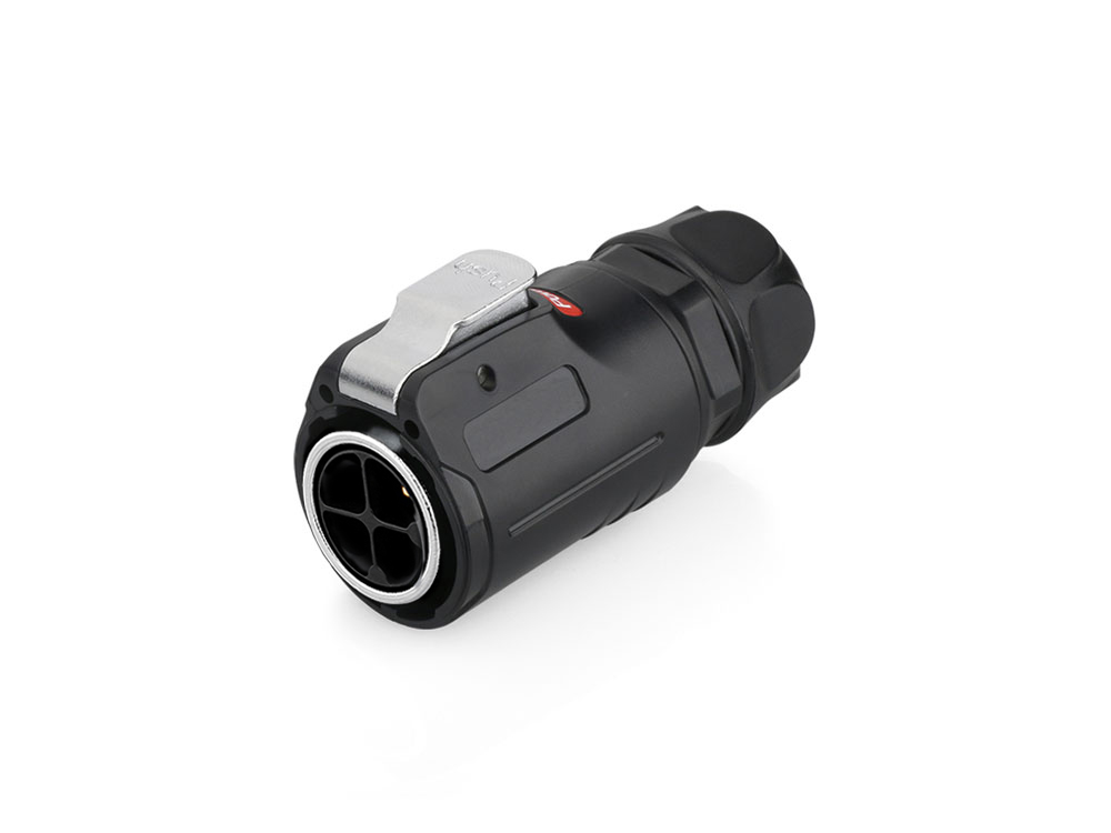 Industrie-Steckverbinder S1 - Power (4-Pin) Stecker mit Klick-Arretierung, Lötanschluss, M24, IP65/67, Good Connections®