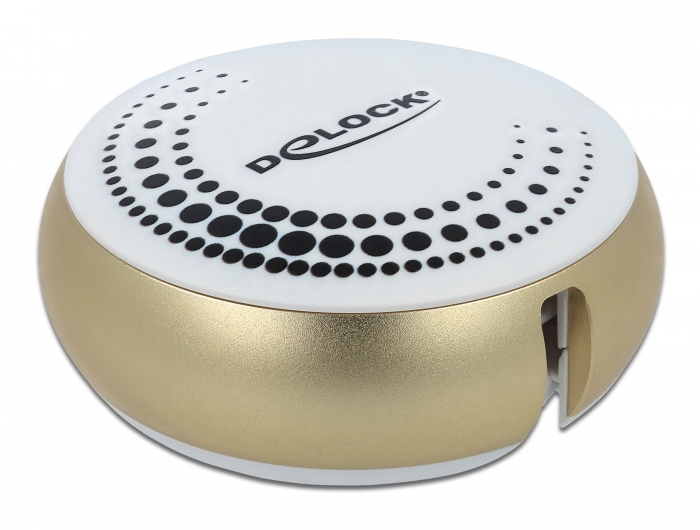 USB 2.0 2 in 1 Aufrollkabel Typ-A zu Micro-B und Lightning™ 8 Pin weiß / gold, Delock® [85820]