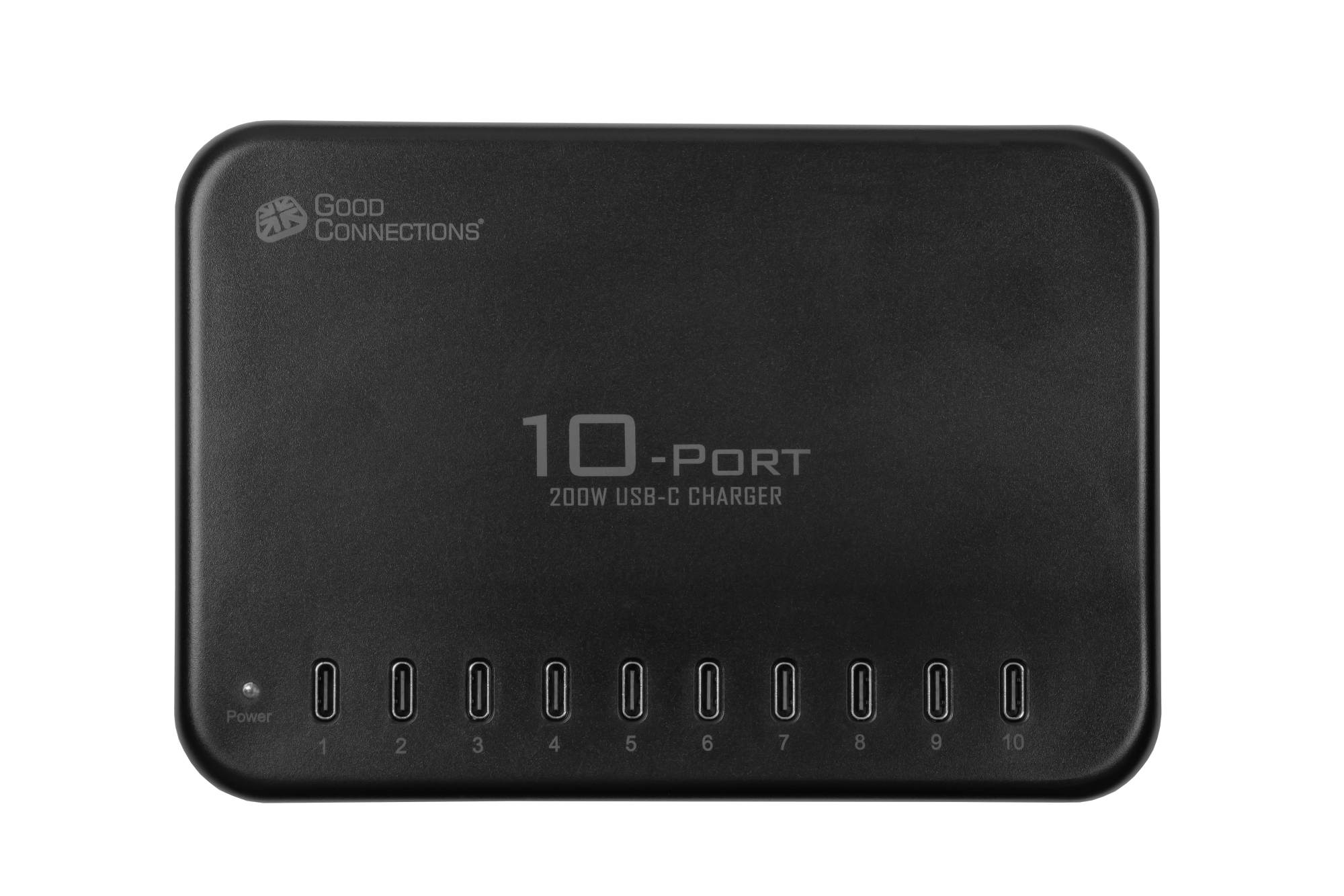 USB-Desktop-Schnellladestation 200W, 10-Port (10x USB-C™), schwarz, Good Connections®