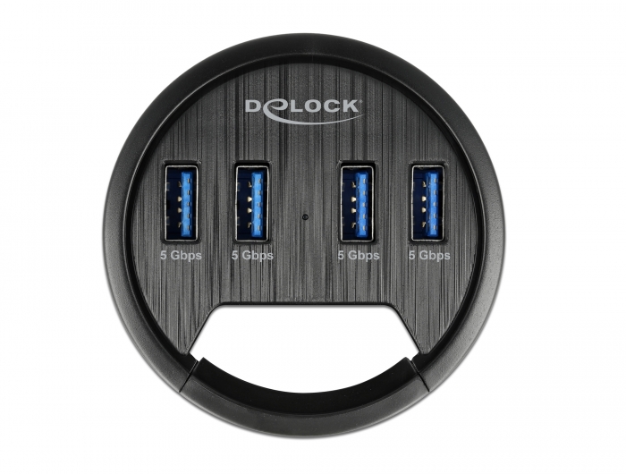 4 Port Tisch-Hub mit 4 x SuperSpeed USB Typ-A Port, Delock® [64153]