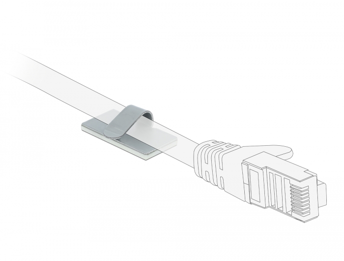 Kabelklemme selbstklebend Edelstahl 10 Stück, Delock® [60184]