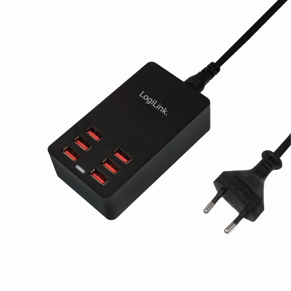 USB Tischladeadapter, 6x USB-Port, 32W, LogiLink® [PA0139]