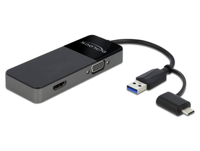 Adapter USB 3.0 an 4K HDMI + VGA, Delock® [64085]